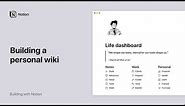 Build a personal wiki in Notion