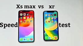 iPhone xs max vs iphone xr speed test ‎@TechWisely