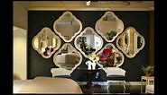 Accent Wall Decoration Design with Mirror in Living/Hall/Drawing room | Home interior