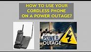 Cordless phone working on a power outage - Be prepared ***Bezicni telefon radi bez struje - kako?***