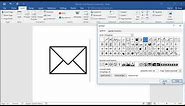 How to type Envelope symbol in Word