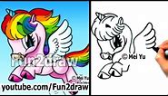 Art Lessons - How to Draw a Rainbow Unicorn - Cute Art - Fun2draw | Online Drawing Classes