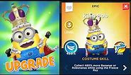 Minion Rush King Bob Costume Upgrade Level 3 and Prize Pods Rewards Claim in minions game gameplay