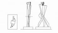 Modern Art Sculpture - Free CAD Drawings
