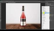 Wine Bottle Mockup for Photoshop