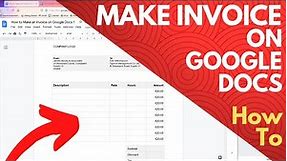 How to Make an Invoice Template on Google Docs for Free