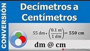 CONVERTIR DE DECIMETROS A CENTIMETROS (dm a cm)