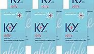 K-Y Jelly Lube, Personal Lubricant, Water-Based Formula, Safe to Use with Latex Condoms, For Men, Women and Couples, 4 FL OZ (Pack of 6)