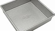 USA Pan Bakeware Square Cake Pan, 8 inch, Nonstick & Quick Release Coating, Made in the USA from Aluminized Steel