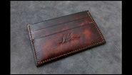 Making of leather card holder - MK Leathers