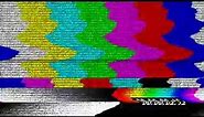 TV Color Bars Distorted with Static and Timecode