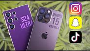Samsung Galaxy S24 Ultra vs iPhone 15 Pro Max - Instagram, Snapchat & TikTok Camera Test!