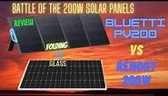 BLUETTI PV200 Folding Solar Panel VS RENOGY 200W Glass Panel. Which performs better. Pros and Cons