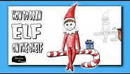 How to draw an Elf on the Shelf in EASY Steps Video