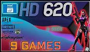 Intel HD 620 in 9 GAMES (i3-7100U, i5-7200U, i7-7500U, IGPU TEST ) | 2023