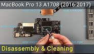 MacBook Pro 13 A1708 Disassembly, fan cleaning and thermal paste replacement