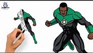 How to Draw Green Lantern John Stewart DC Comics - Art Tutorial