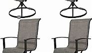 Grand patio Outdoor Swivel Rocking 4 Pieces Dining Chairs Set, Mesh Sling Patio High Back Swivel Rockers with All Weather Frame, Mixed Coffee