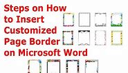 Steps on How to Insert Customized Page Border on Microsoft Word