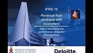 IFRS 15, Step 2, Identify the performance obligations