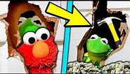 Kermit The Frog and Elmo's $1,000,000 Hole in the Door!