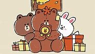 LINE FRIENDS - BROWN! Come and hug us! HUG BROWN out NOW!...