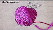 How to embroider apple | Fruit Embroidery Design | Net Stitch Embroidery | Hand Embroidery Tutorial