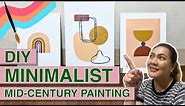 MID-CENTURY MODERN ART TUTORIAL | DIY Minimalist Paintings