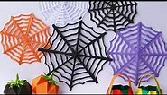 DIY Paper Spider Web For Halloween Decoration| How To Make Paper Spider Web| Halloween Crafts