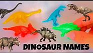 DINOSAUR fun! Learn names and colours with stretchy dinosaurs