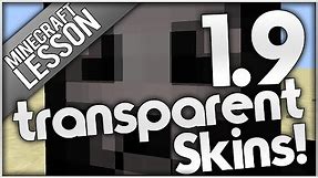 How to make transparent Minecraft skins! 1.9 (Tutorial)
