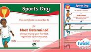Sports Day Award Certificates