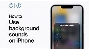 How to use background sounds on iPhone | Apple Support