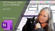 GTD Projects List in OneNote