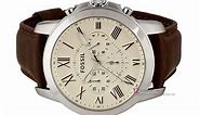 FS4735 - Fossil Grant Chronograph Mens Leather Watch - Brown