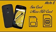 Moto E 2nd Gen - How to insert Sim Card & Memory Card!