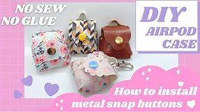 No-Sew AirPods case Tutorial|How to make AirPods case|Keychain AirPods case