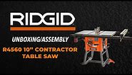RIDGID R4560 10” Contractor Table Saw with Cast Iron Top