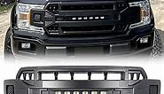 MEGAIE Front Grill Replacement for F150 2018-2020, Matte Black Front Bumper Grille w/Off-Road Lights