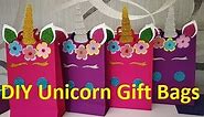 DIY I DIY Unicorn Gift Bags I How to Make Unicorn Gift Bag Tutorial