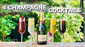 4 CHAMPAGNE Cocktails | Cocktail Recipes