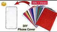 Glitter paper phone cover | phone cover making at home | DIY Mobile Cover | Creative Phone Case