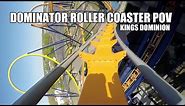 Dominator Roller Coaster POV Front Seat 60FPS Kings Dominion VA