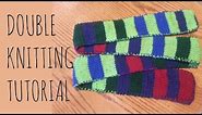 Double Knitting Tutorial | Striped Scarf