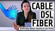 What is Cable vs. DSL vs. Fiber Internet? // how it delivers the internet (with LEGO)