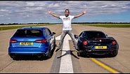 DRAG RACE!! AUDI RS3 vs ALFA ROMEO 4C