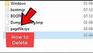 How to Delete pagefile.sys in windows 10