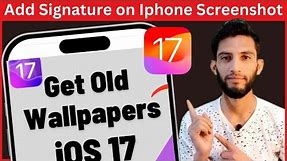 How to set old wallpaper in iphone | How to set old wallpaper on ios 17