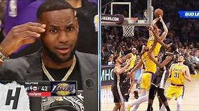 LeBron James in Shock After Alex Caruso's SICK Dunk - Warriors vs Lakers | April 4, 2019