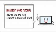How To Use the Help Feature in Microsoft Word 2010